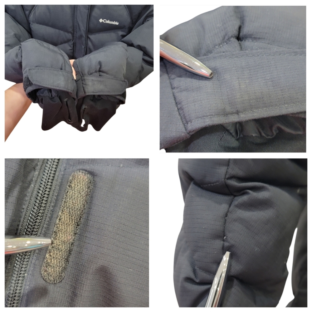 Columbia Lay D Down Puffer Coat Black Down Filled Winter Jacket Youth Size M - Picture 14 of 16